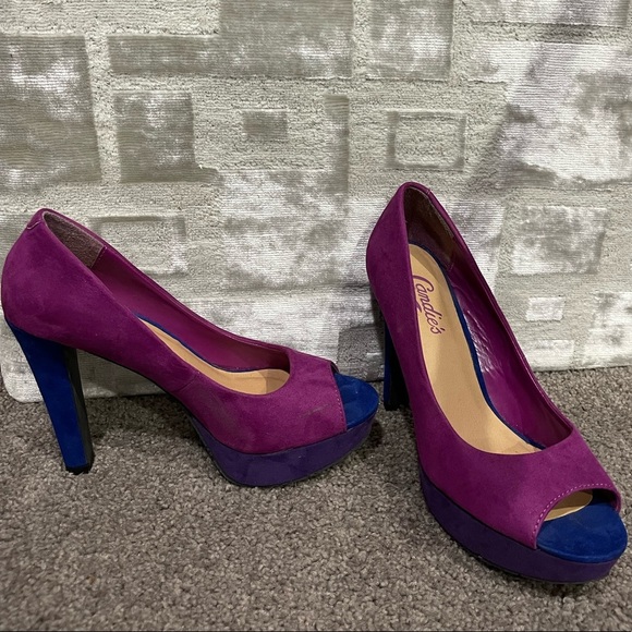 Candies multi colored pumps platforms shoes 7 - Picture 1 of 5